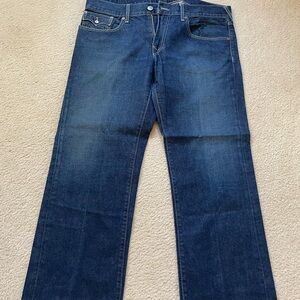 True Religion Dark Blue Straight Jeans -EUC